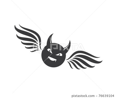 Devil logo vector template illustration 76639104