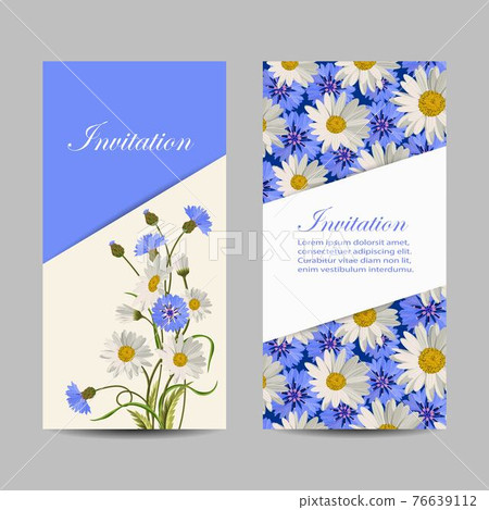 Set of vertical banners with beautiful flowers Set of vertical banners with beautiful flowers 76639112