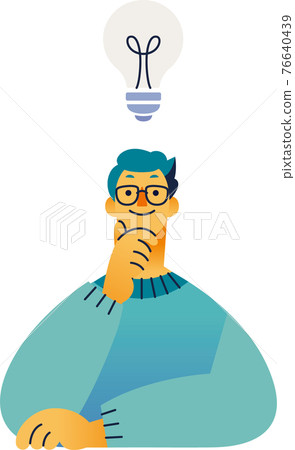 A man who came up with an inspiration 76640439