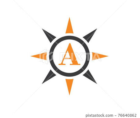 compass arrow  logo vector tempate ilustration 76640862