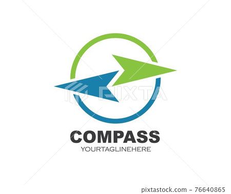 compass arrow  logo vector tempate ilustration 76640865