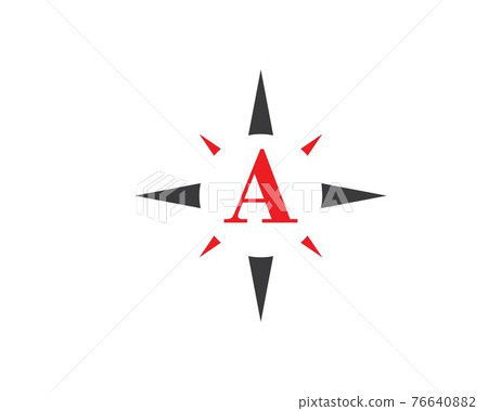 compass arrow  logo vector tempate ilustration 76640882