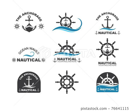 steering ship vector logo icon of nautical maritime 76641115