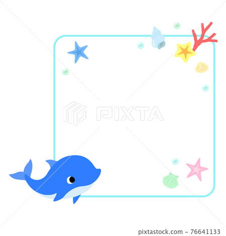 Dolphin icon frame + sea decoration included 76641133