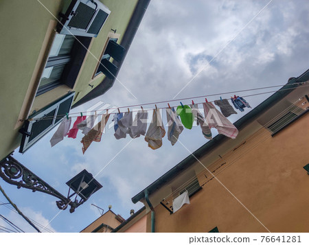 clothes drying in boccadasse genoa district 76641281