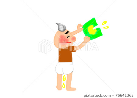 An image illustration of a grandpa who has been peeing. An image illustration of a grandpa who has been peeing. 76641362