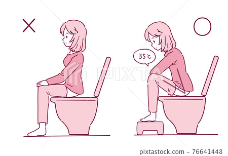 適合排便的姿勢插圖 76641448