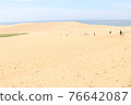 Tottori sand dune and blue sky 76642087