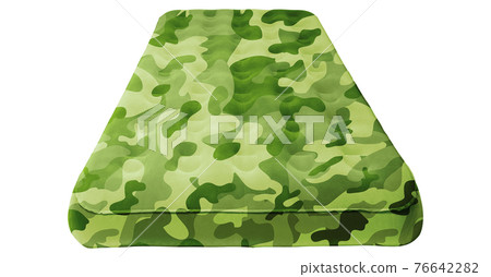 camouflage air mattress isolated 76642282