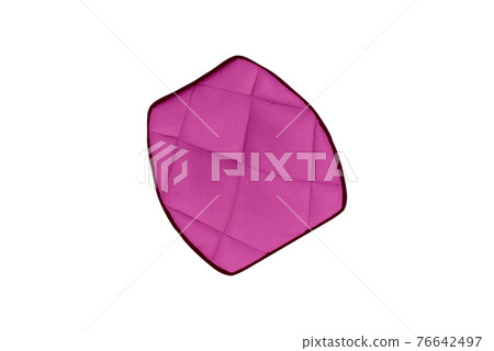 purple napkin isolated on white purple napkin isolated on white 76642497