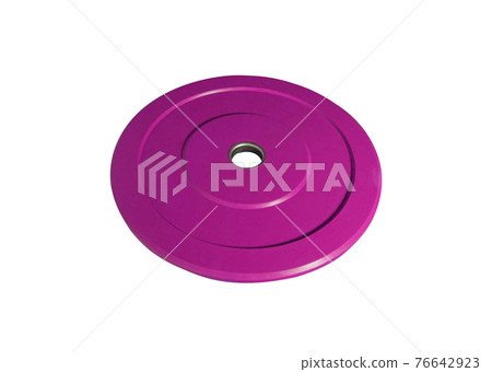 Weight plate isolated on white Weight plate isolated on white 76642923