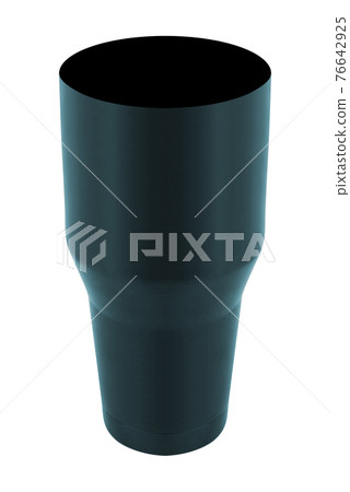 Empty plastic cup isolated 76642925