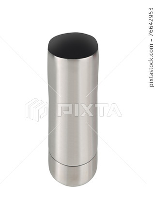 metal thermos isolated on white 76642953