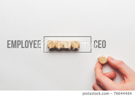 Career growth concept from employee to ceo 76644484