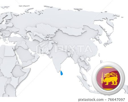 Sri lanka on map of Asia 76647097