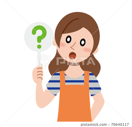 Housewife holding a Hatena tag Housewife holding a Hatena tag 76648117