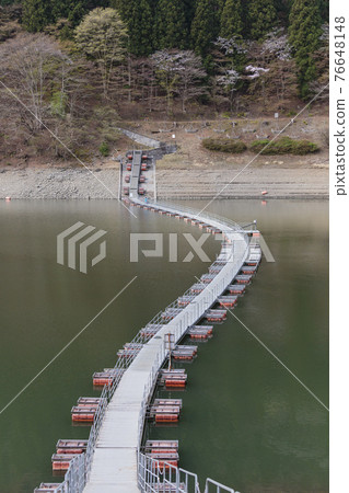 Tomeura Ukibashi 在奧多摩湖上的春天景色 76648148