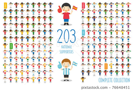 Set of 203 national sport team supporters from all over the world Vector Illustration Set of 203 national sport team supporters from all over the world Vector Illustration 76648451
