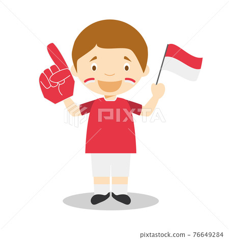 National sport team fan from Monaco with flag and glove Vector Illustration National sport team fan from Monaco with flag and glove Vector Illustration 76649284
