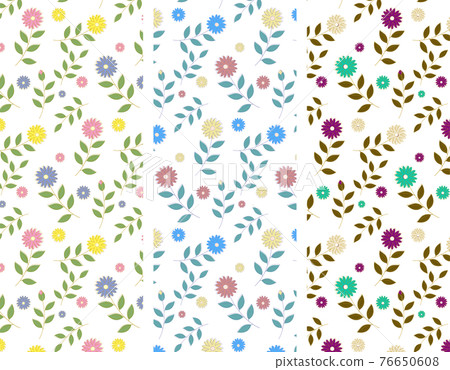 Colorful flower pattern vector background Colorful flower pattern vector background 76650608