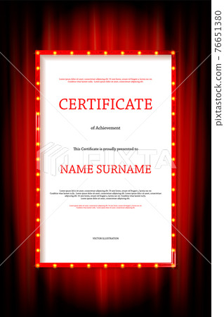 Elegant template of certificate Elegant template of certificate 76651380