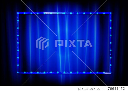 Blue rectangular frame - Stock Illustration [76651452] - PIXTA