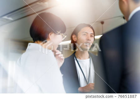 Business person working at a company Business person working at a company 76651887