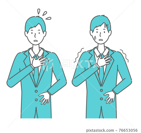 A man in a suit who is impatient and scared A man in a suit who is impatient and scared 76653056