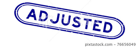 Grunge blue adjusted word rubber seal stamp on white background Grunge blue adjusted word rubber seal stamp on white background 76656049