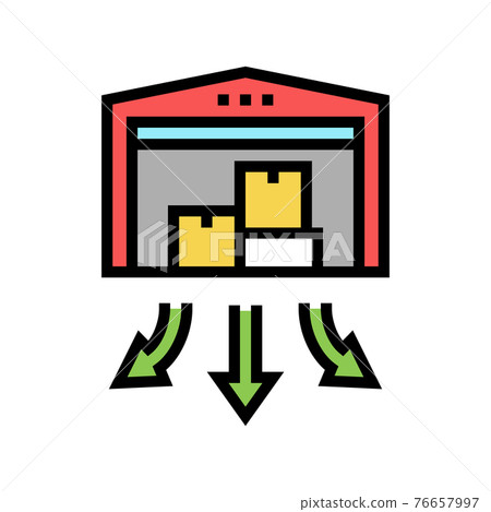 warehouse building color icon vector illustration warehouse building color icon vector illustration 76657997