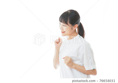 跑在體操衣裳的少婦 跑在體操衣裳的少婦 76658031