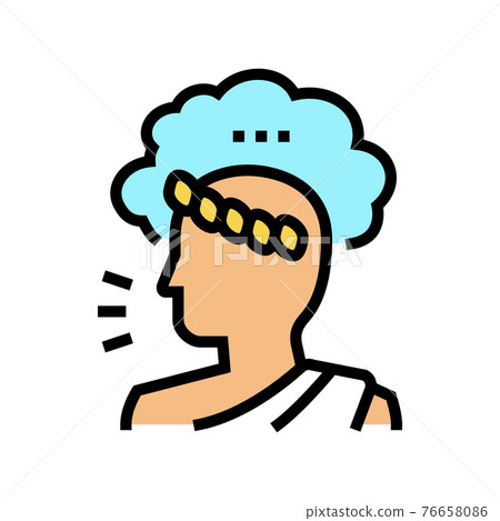 antique teacher philosophy color icon vector illustration 76658086