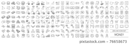 Money related icon set 76658673