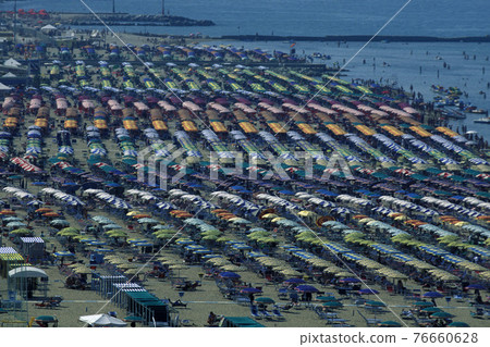 ITALY EMILIA ROMAGNA RIMINI BEACH PARASOL 76660628