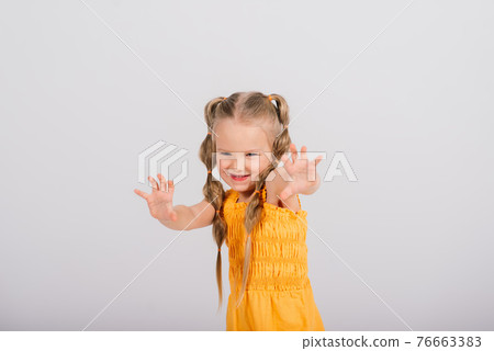 Portrait of a beautiful and confident girl isolated on white 76663383