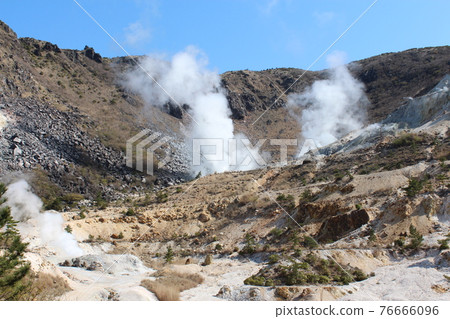 Garandake near the crater (Japan, Oita Prefecture) 76666096