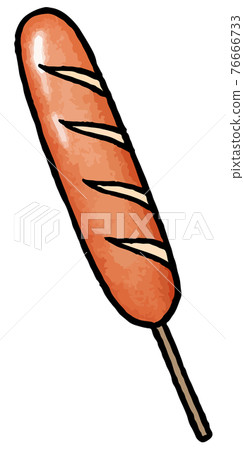 【手繪矢量美食插畫素材】法蘭克福插畫【集市美食、節日美食、街頭美食】 76666733