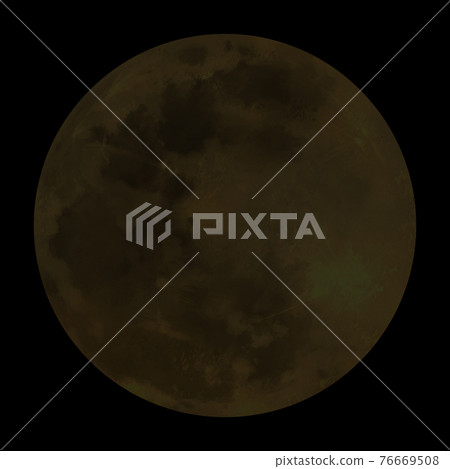 Illustration material of the moon of 0 (new moon) that shines in gold Illustration material of the moon of 0 (new moon) that shines in gold 76669508