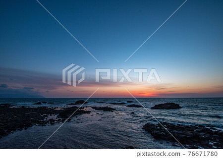 Rumoi Cape Ogon Sunset 76671780