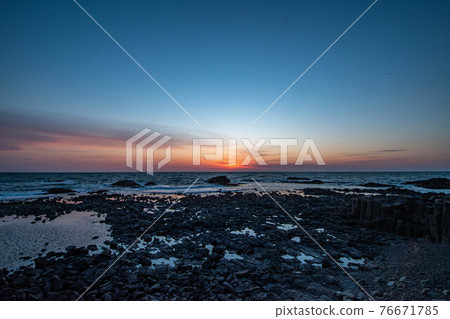 Rumoi Cape Ogon Sunset 76671785