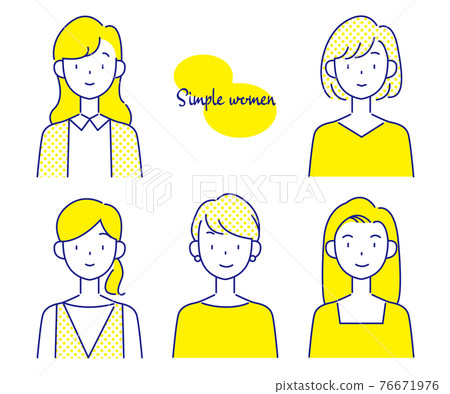 插圖剪裁的胸圍拍攝女人髮型/衣服變化矢量 插圖剪裁的胸圍拍攝女人髮型/衣服變化矢量 76671976