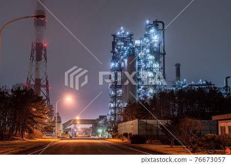 北海道苫小牧工廠夜景工廠夜景 76673057