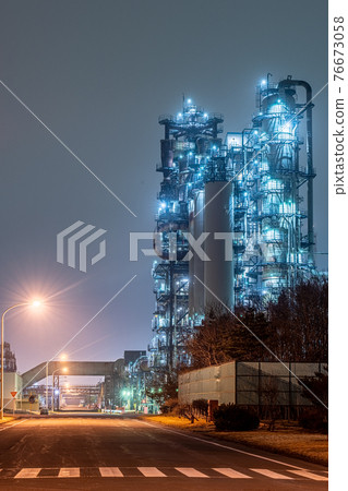 Hokkaido Tomakomai factory night view factory night view 76673058