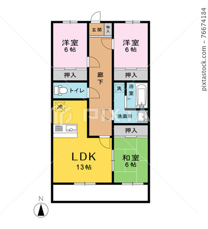 Illustration image of floor plan 76674184