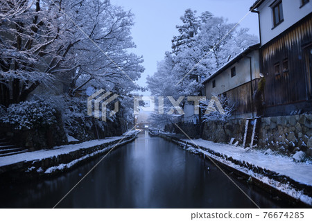 Hachimanbori snow scene at the end of 2020 Hachimanbori snow scene at the end of 2020 76674285