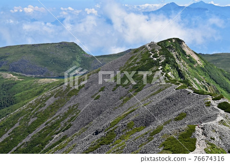 Ridge line from Mt. Korenge to Hakuba Oike Ridge line from Mt. Korenge to Hakuba Oike 76674316
