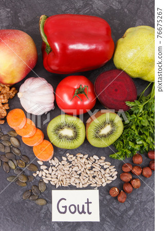 Best nutritious food for kidneys health and gout inflammation. Healthy eating as source vitamins Best nutritious food for kidneys health and gout inflammation. Healthy eating as source vitamins 76675267