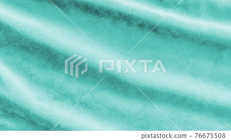 Teal blue velvet background or turquoise green velour flannel texture made of cotton or wool with soft fluffy velvety satin fabric cloth metallic color material 76675508