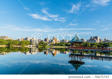 Fukuoka Ohori Park Scenery with Ukimido Fukuoka Ohori Park Scenery with Ukimido 76675747