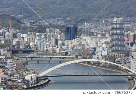 高知市中心(鏡川、高知城) 高知市中心(鏡川、高知城) 76676373